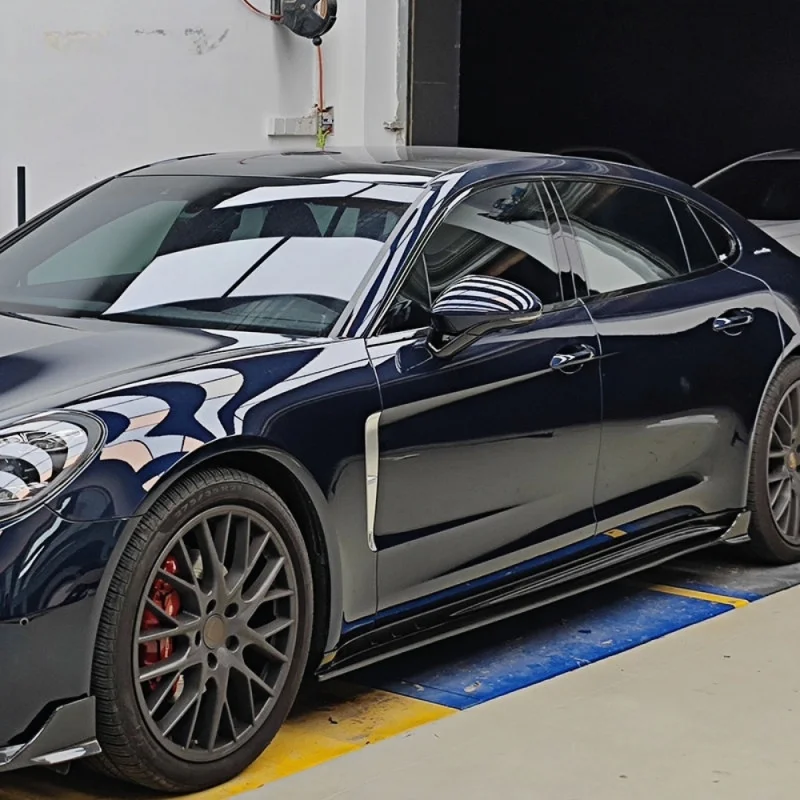 

New PK Style Dry Carbon Fiber Side With Skirt Edge Turbulence Suitable For 2017-2023 Porsche 971 Panamera GTS Turbo S