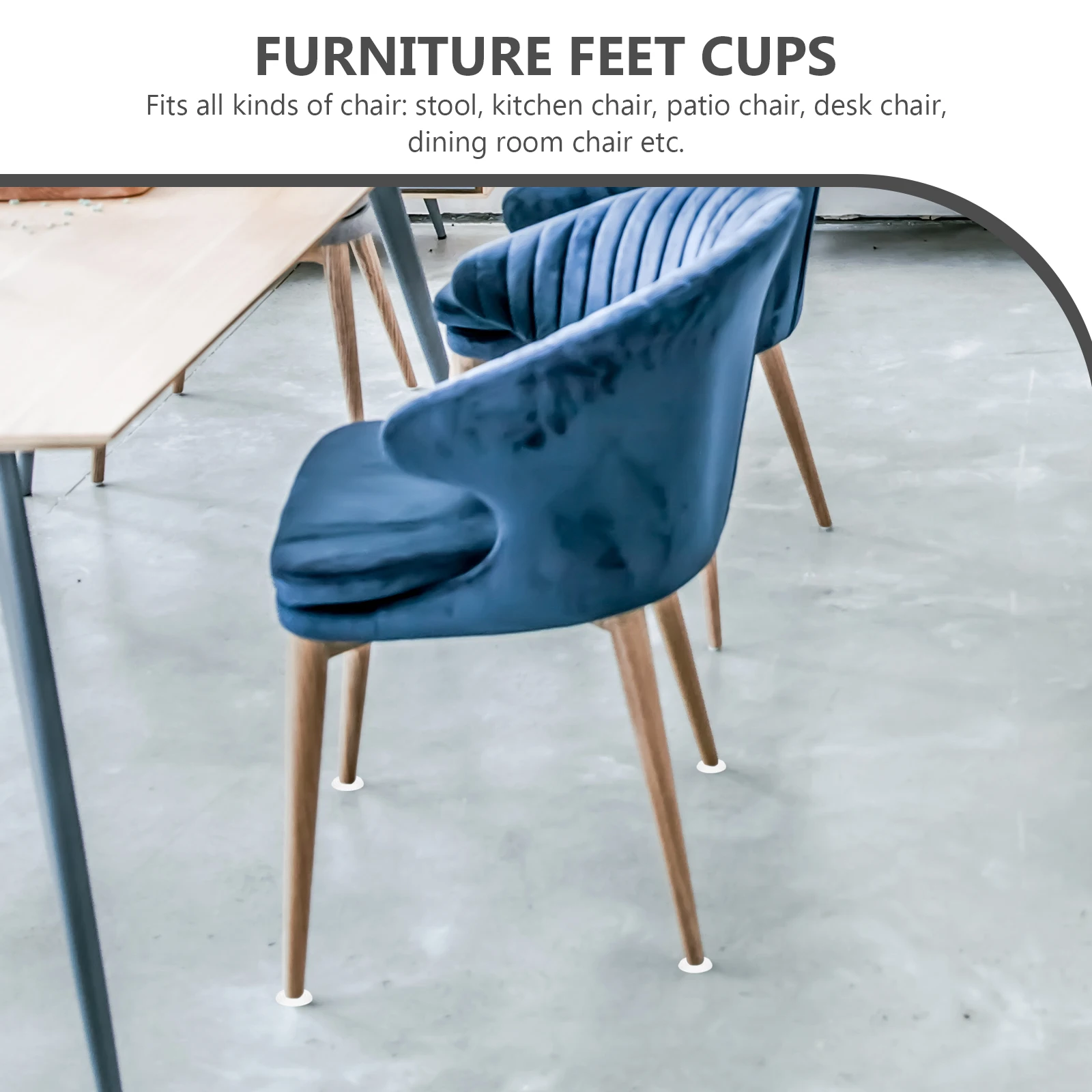 

PVC Furniture Feet Protectors 18mmx100 Non-slip Chair Pads Wear-resistant Replaceable Stoppers Sofas Floor Home Supply