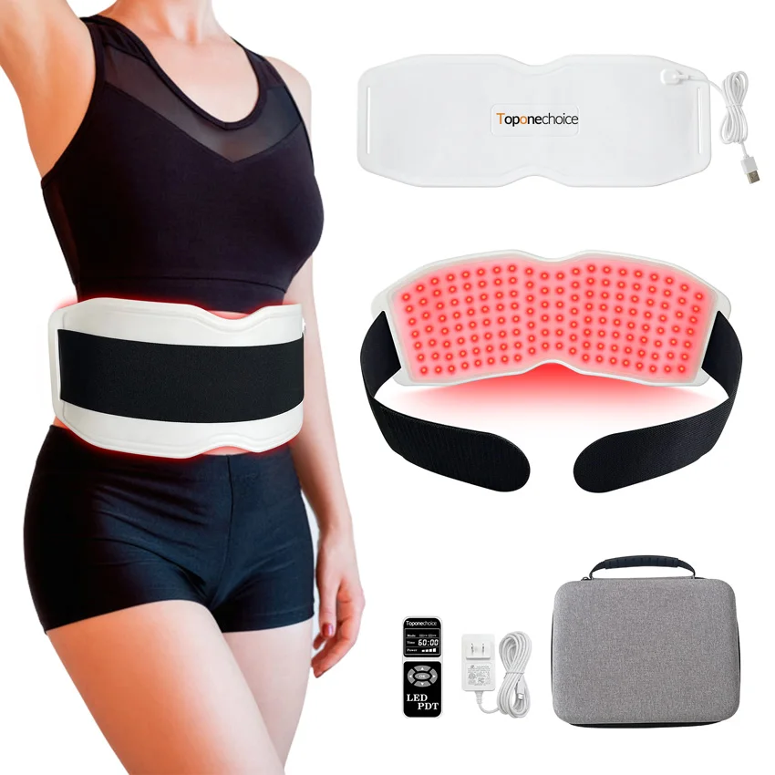 

Red ＆Infrared Light Therapy Belt 940nm 850nm 660nm Back Pain Relief Wrap Burn Fat Wrap Slimming Machine Waist Heat Pad Full Body