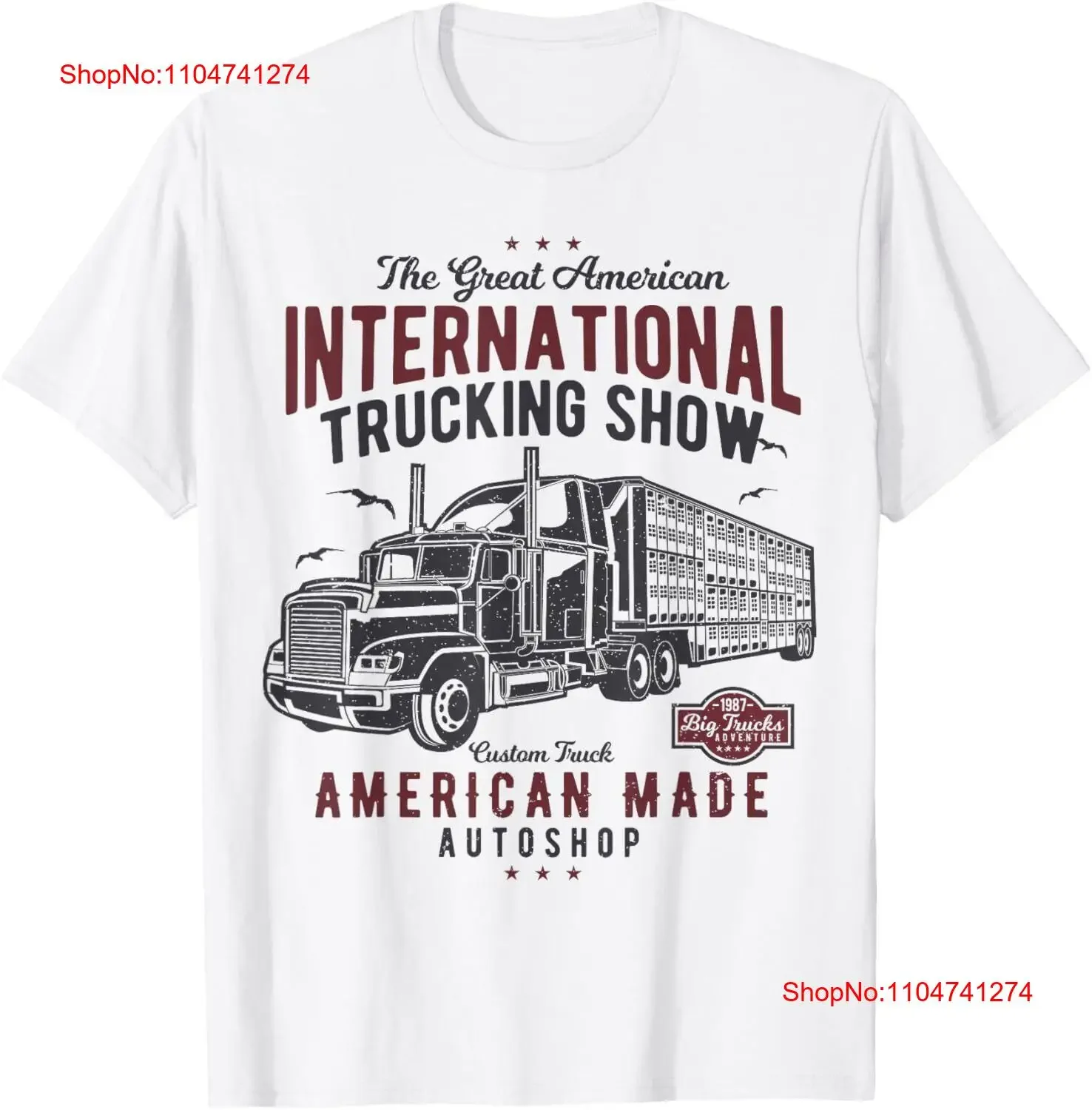 

Big Truck Semi T shirt for driver vintage Washed Stretched Soft Comfortable Slightly Top For Everyday Wear streetwear Casual