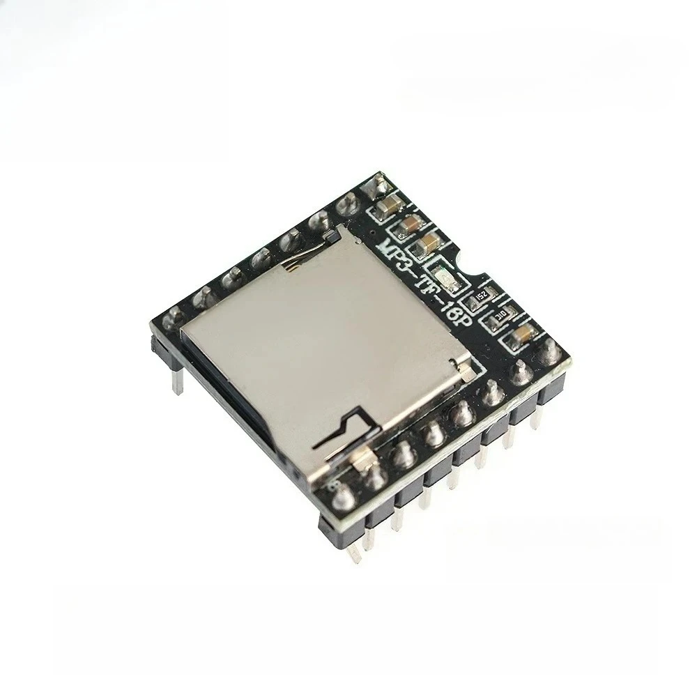 1-5 قطعة DFPlayer وحدة مشغل MP3 صغيرة SD/TF بطاقة دعم UART التحكم IO/المنفذ التسلسلي/AD MP3-TF-16PAudio لوحة وحدة الصوت #6