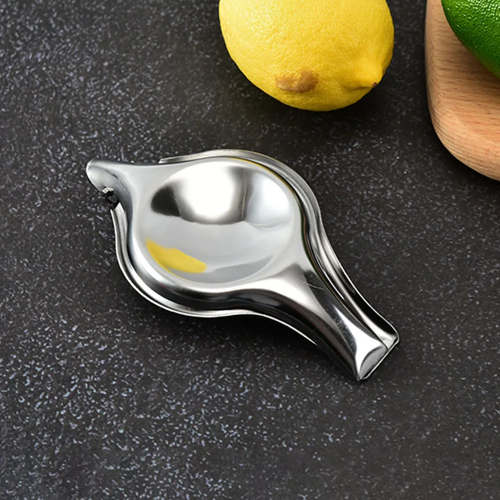 

2Pcs Stainless Steel Manual Fruit Juicer Handheld Lemon Squeezer Citrus Press Lightweight Portable Easy to Use Juice