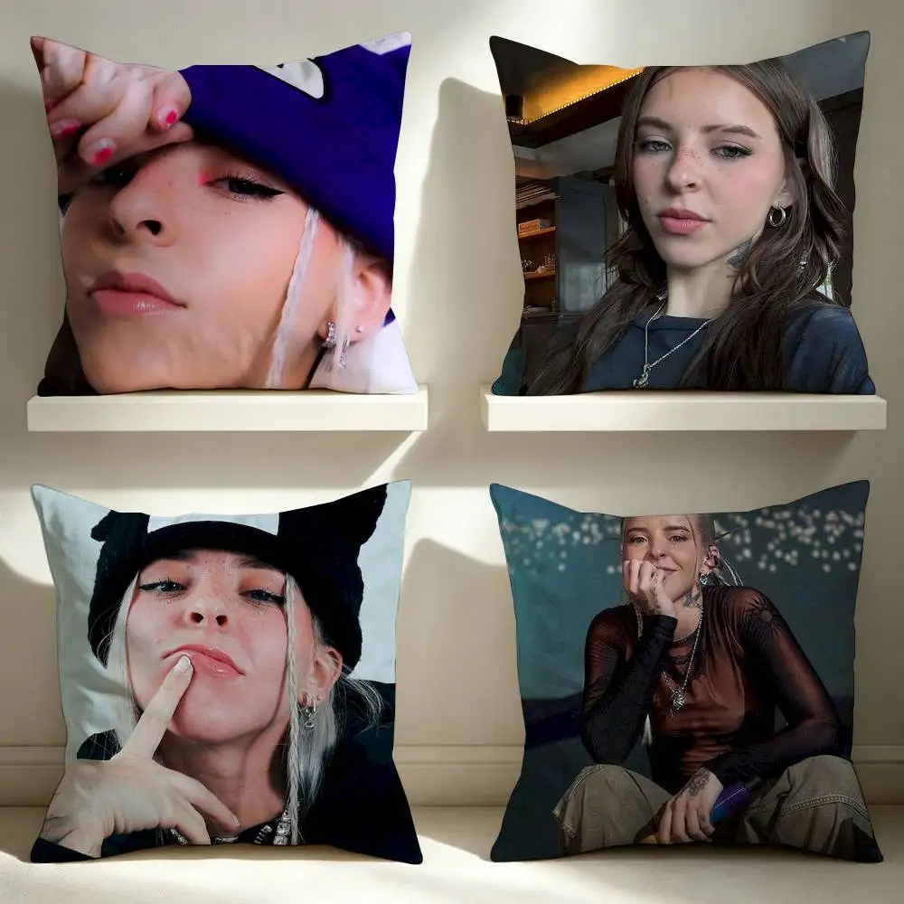 Singer Young Miko  Double-Sided Printed Cushion Cover Bedroom Bedside Sofa Pillow Case