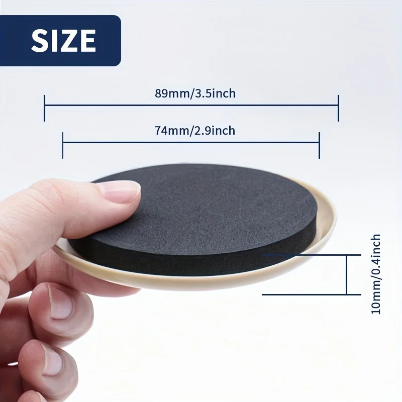 16pcs Furniture Sliders For Carpet, 3.5inch, Furniture Pads Hardwoods Floors, Heavy Duty Furniture Movers Sliders,