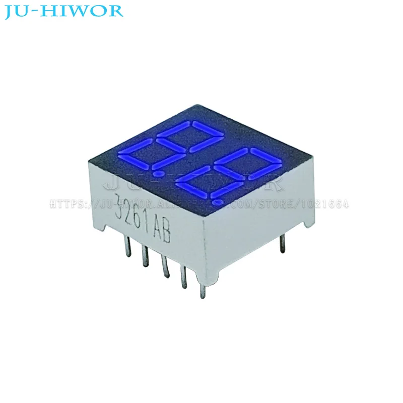 

10pcs 0.36 Inch 10Pins 3261AB 3261BB 2 Digits Bits 7 Segment Blue LED Digital Display Digitron Common Anode Cathode