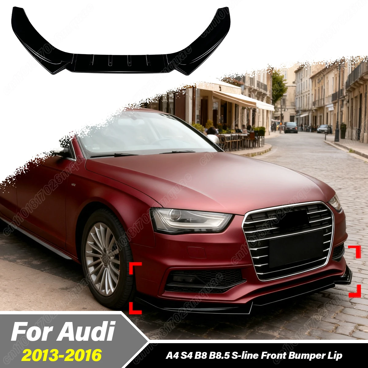 

For Audi A4 S4 B8 B8.5 S-line 2012 2013 2014 2015 2016 Automobile Front Bumper Splitter Lip Spoiler Lip Decoration Accessories