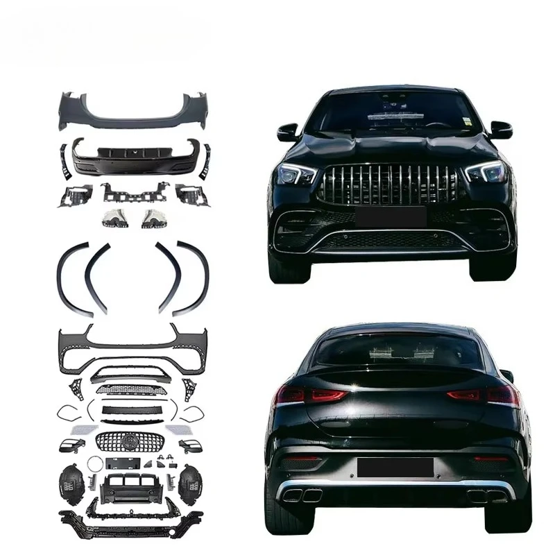 

For GLE Coupe C167 Upgrade GLE63 Body Kits PP Material Body Kit Upgrade for X167 Car Bumpers 2019-2024 Years Factory