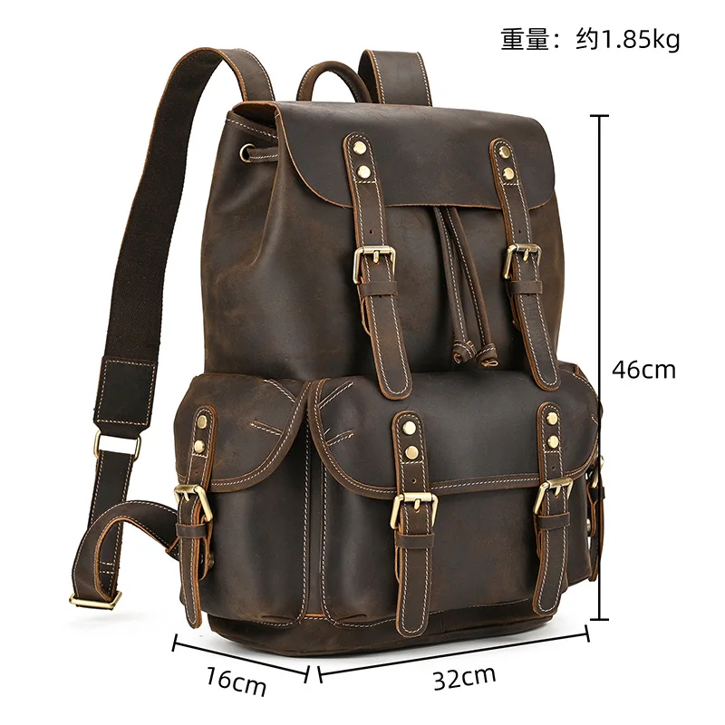 Bolsa de viaje para ordenador portátil, mochilas con personalidad para viajes al aire libre, mochilas multifuncionales, bolsos de cuero simples, Д Navo Сумки MHSJB