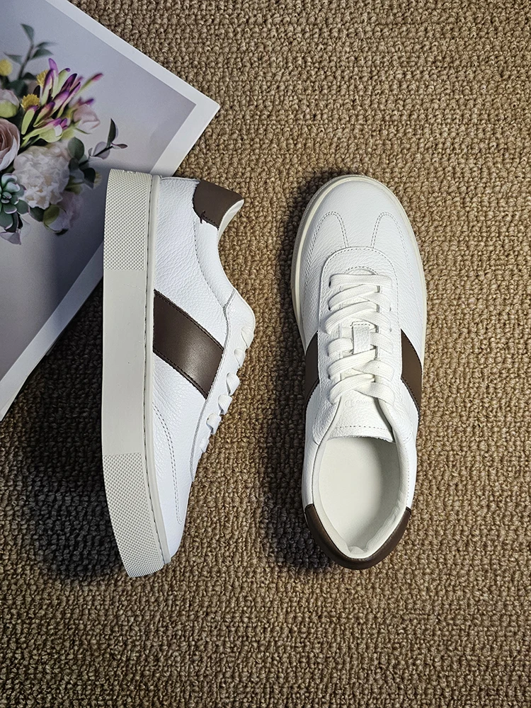 MOOQDAAX Platform Sneakers Woman Summer New 2024 Genuine Leather Casual Fashion Ladies Chunky Sole Mixed Color Vulcanized Shoes
