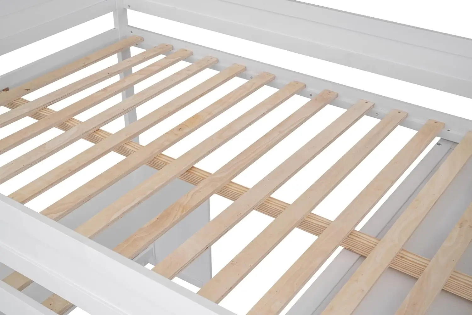 P PURLOVE-cama de Loft de tamaño completo con armarios, marco de cama de Loft de madera con escritorio y 2 cajones, cama de Loft de tamaño completo con gabinete