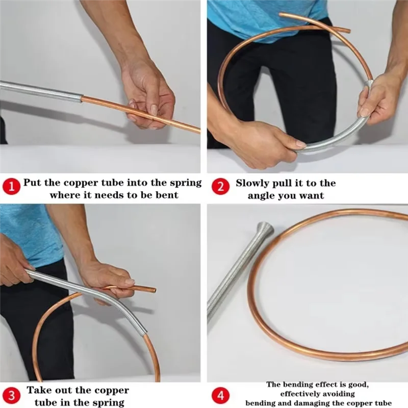 

LLCS-5Pcs Premium Outside Style Spring Copper Tube Benders Spring Tube Bender Set Manual Internal Folding Bending Line Pipe