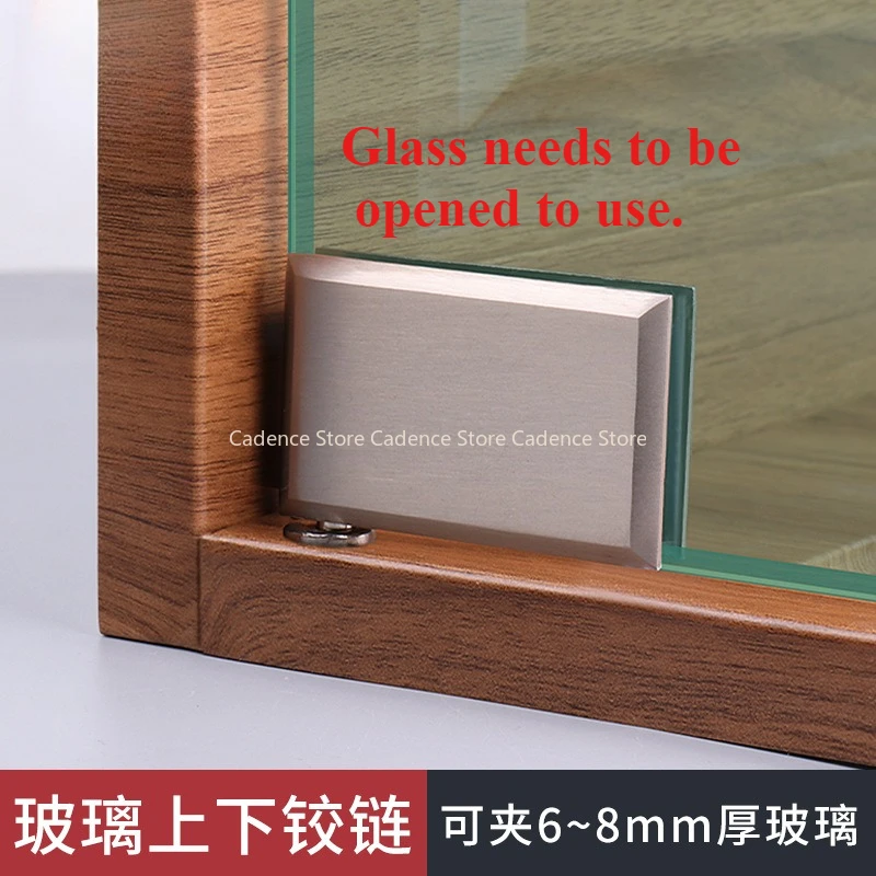 

2pcs Showcase Cabinet Drawer Pull Knob No Drilling Steel Glass Door Handle/Clamp/Clips For Office Furniture Hardware