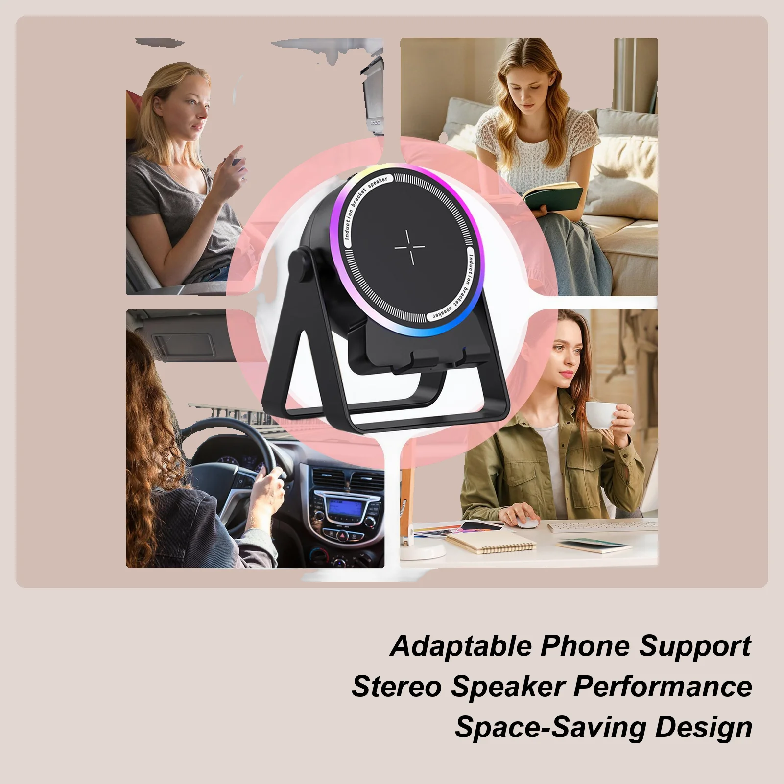 

Держатель для телефона с динамиком, беспроводные регулируемые стабильные гаджеты, подставка для телефона с динамиком для семьи, друга, живой игры, дома, офиса в помещении