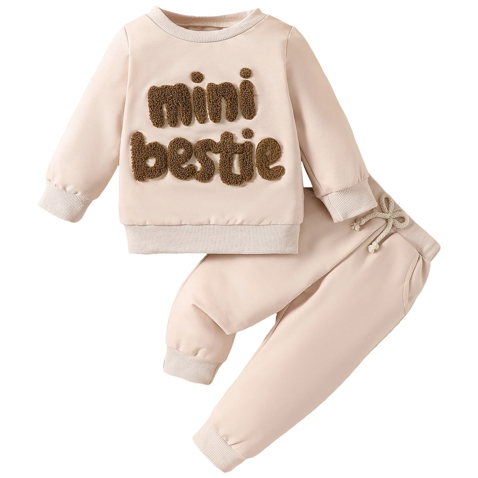 

Baby Girl 12-18 Months Outfits Infant And Toddler Clothing For Boys And Girls Long Sleeved Letter Young Girls Sweat Outfits