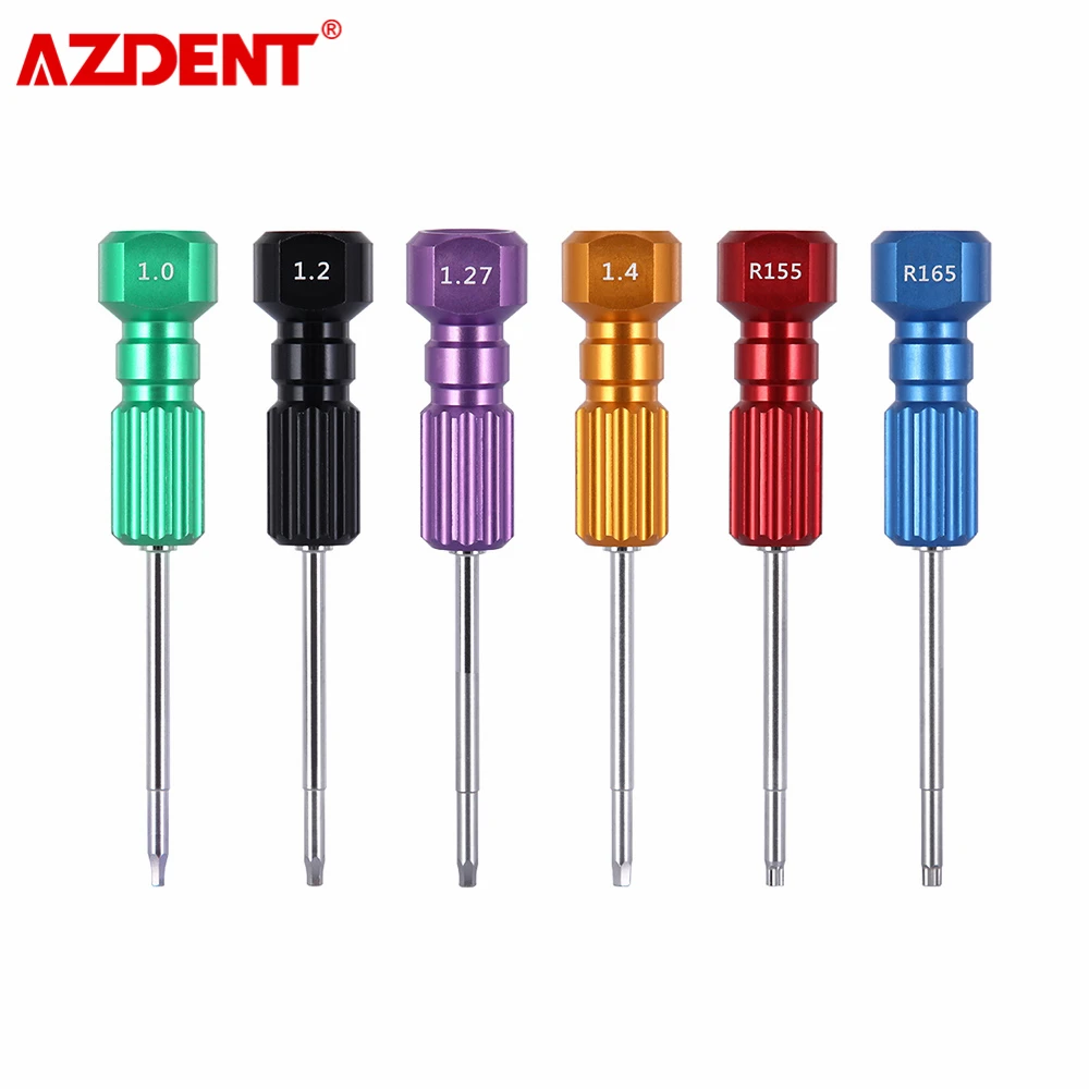 AZDENT Dental Implant Screw Driver Stainless Steel Micro Screwdriver with Handle for Implants Drilling Tool Dentist Instrument