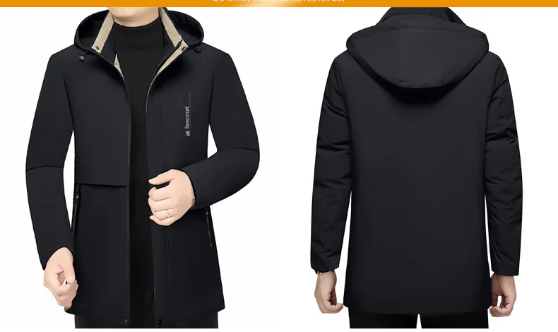 Winter New Arrival Middle Aged Men High Grade Thick Warm Down Cotton Coat Father Style Male Casual Business Outerwear For Daily