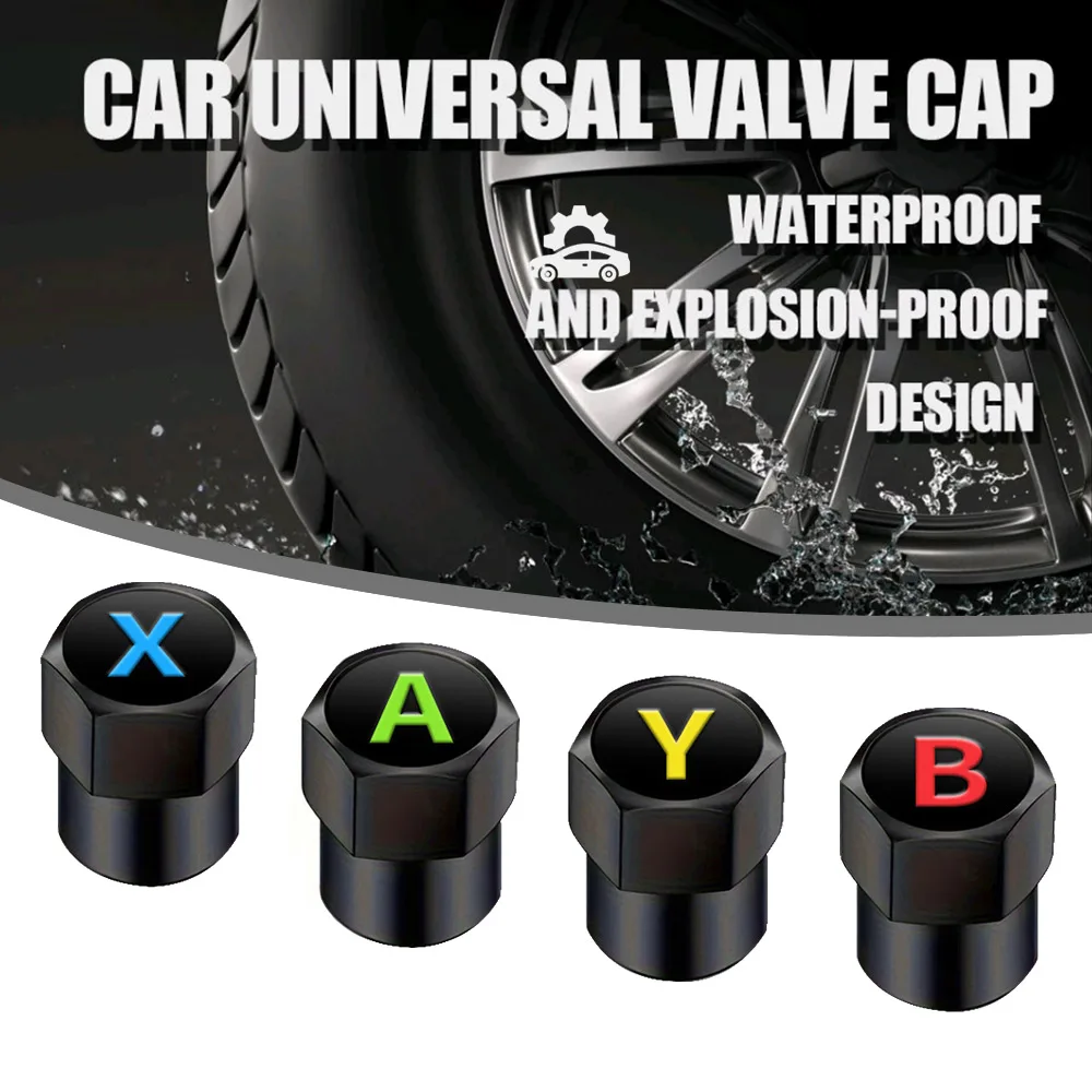 4Pcs Universal Game Design Car Valve Cap Accessories Wheel Tire Valve Tyre Air for Auto Truck Bicycle Decoration Accessories