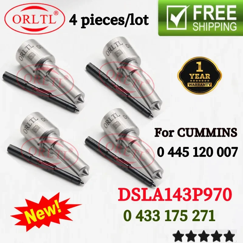 

4 шт. 0445120007 0986435508 DSLA143P970 0 433 175 271 Форсунка дизельного двигателя 0433175271 для CUMMINS 2830957 2830244