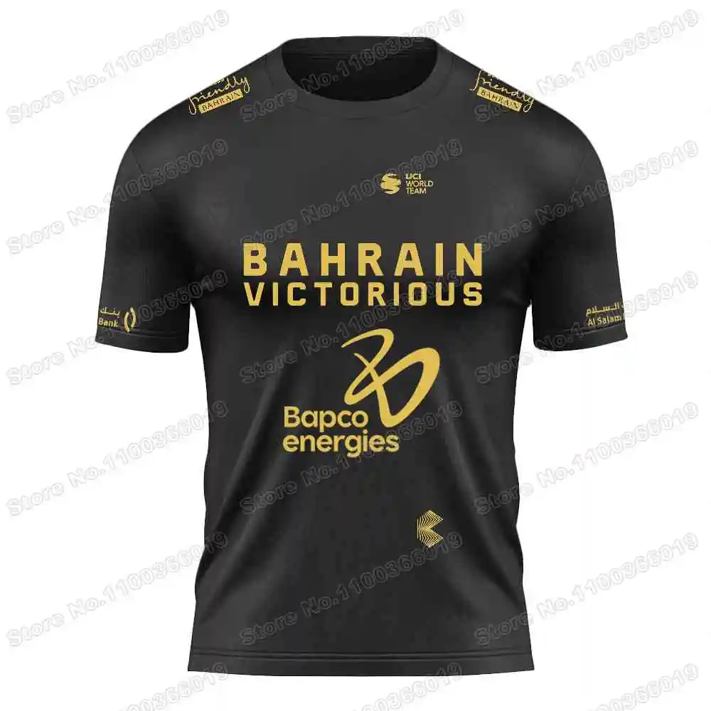 2024 Bahrain Victorious T Shirt Men Cycling Jersey GYM Outdoor Tech Shirts Training Tops Fitness Jersey MMA Shirts Running Wear