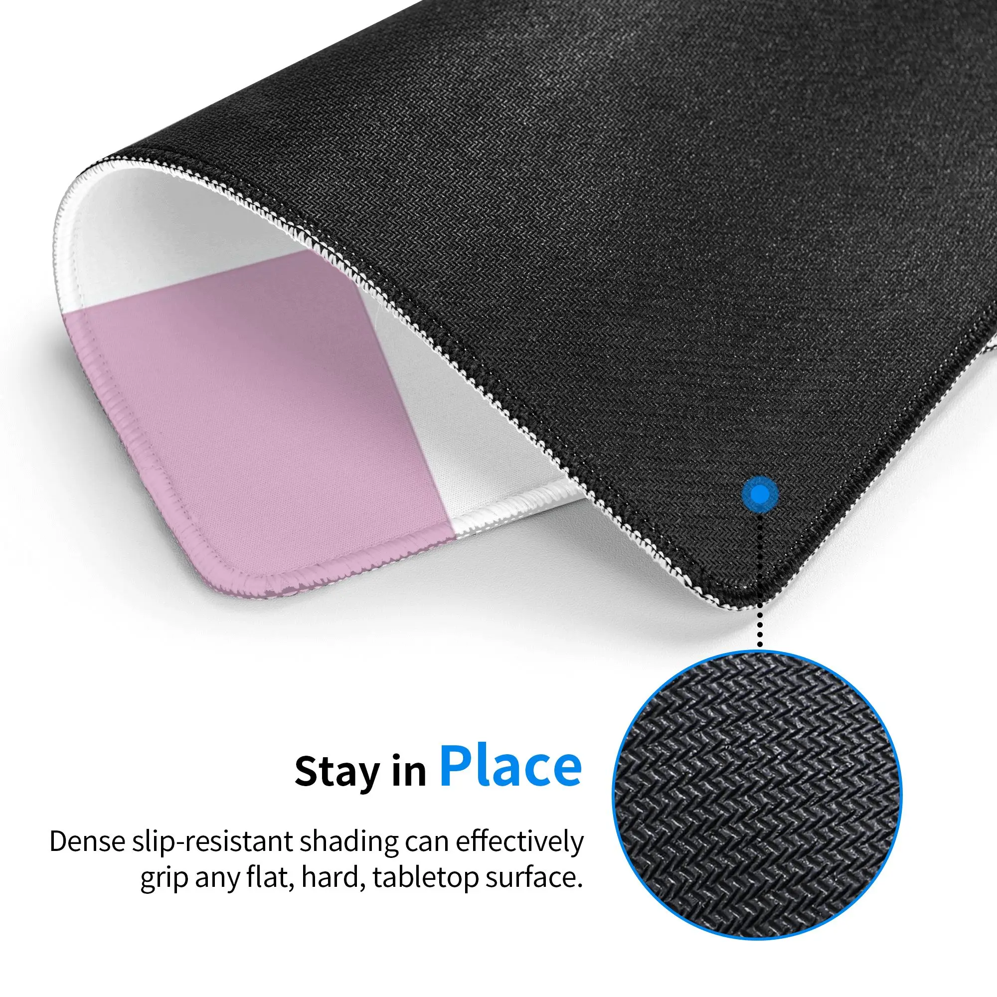 Pink And White Checkerboard Mouse Pad Computer Keyboard Mouse Mat Gaming PC Laptop Desk Mat Office Accessories Table Mats