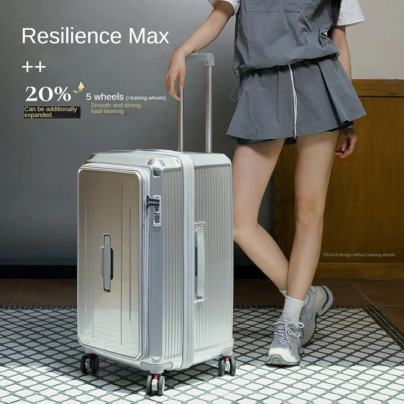 Extra-Large Capacity Travel Suitcase Long-distance Travel Checked Luggage Expandable Deep Storage 20/24/26/28 Inch Side-Opening