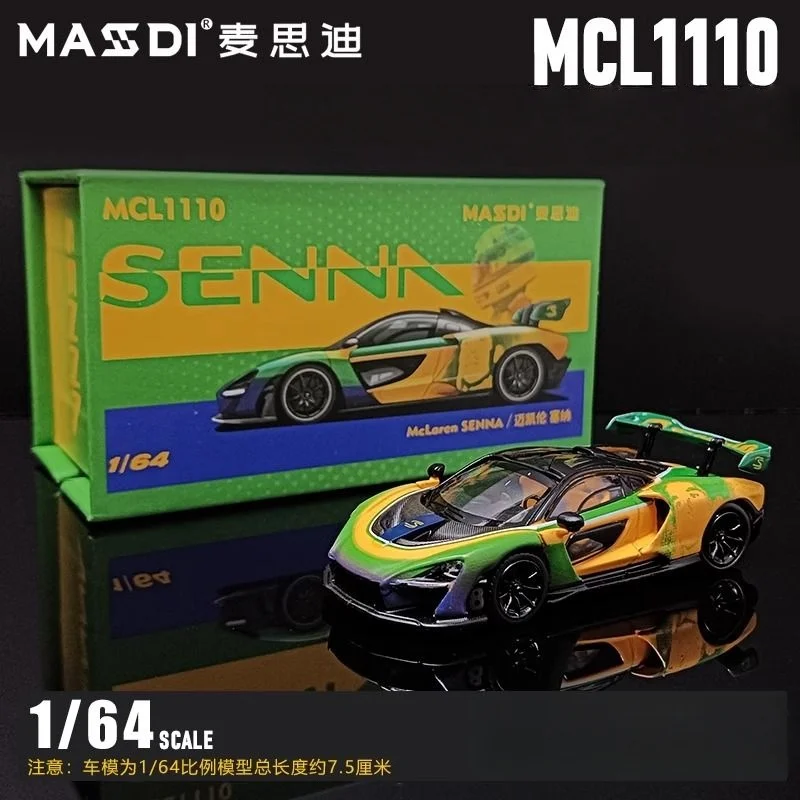 1-64-セナ-スペシャル-エディション-合金ダイキャスト-ミニチュア-シミュレーション-カー-モデル、大人の装飾品、男の子のおもちゃ、子供の誕生日プレゼント