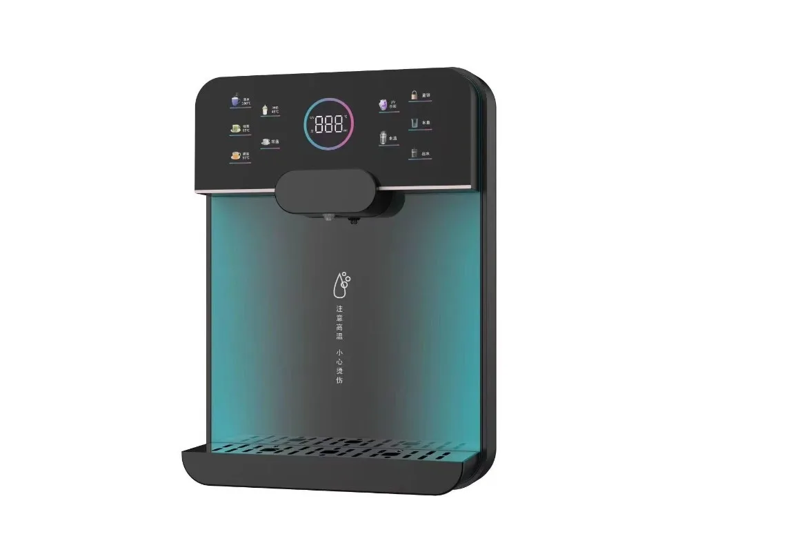 Electric hot and cold water dispenser, plastic housing, vertical installation