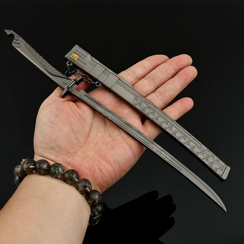 30cm Arena Breakout Xiuchun Knife Game Peripheral weapons Models Metal Artwork Swords Desktop Collectible Ornament Boy Toy Gifts