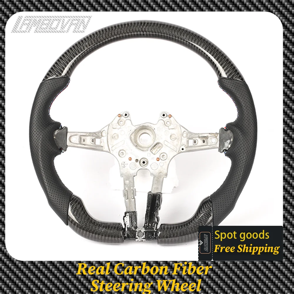 Carbon Fiber Steering WheelFor BMW F30 F10 1-7Series X2 X3 X4 X5 X6 M2 M3 M4 M5 M6 X5M X6M F20 F21 F22 F23 F07 F10 F11 F01 F80