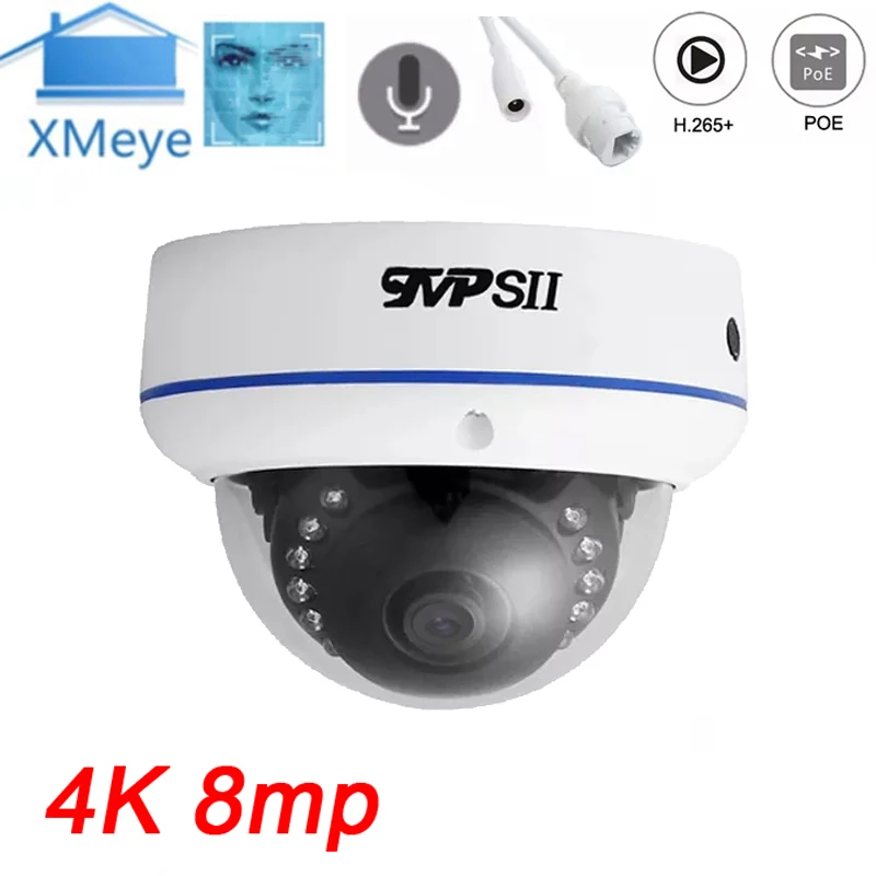 metal interno infravermelho branco 8mp 4k 5mp imx335 h265 detecta a cara audio onvif a prova de explosoes camera do cctv da vigilancia do ip do ponto de entrada o 01