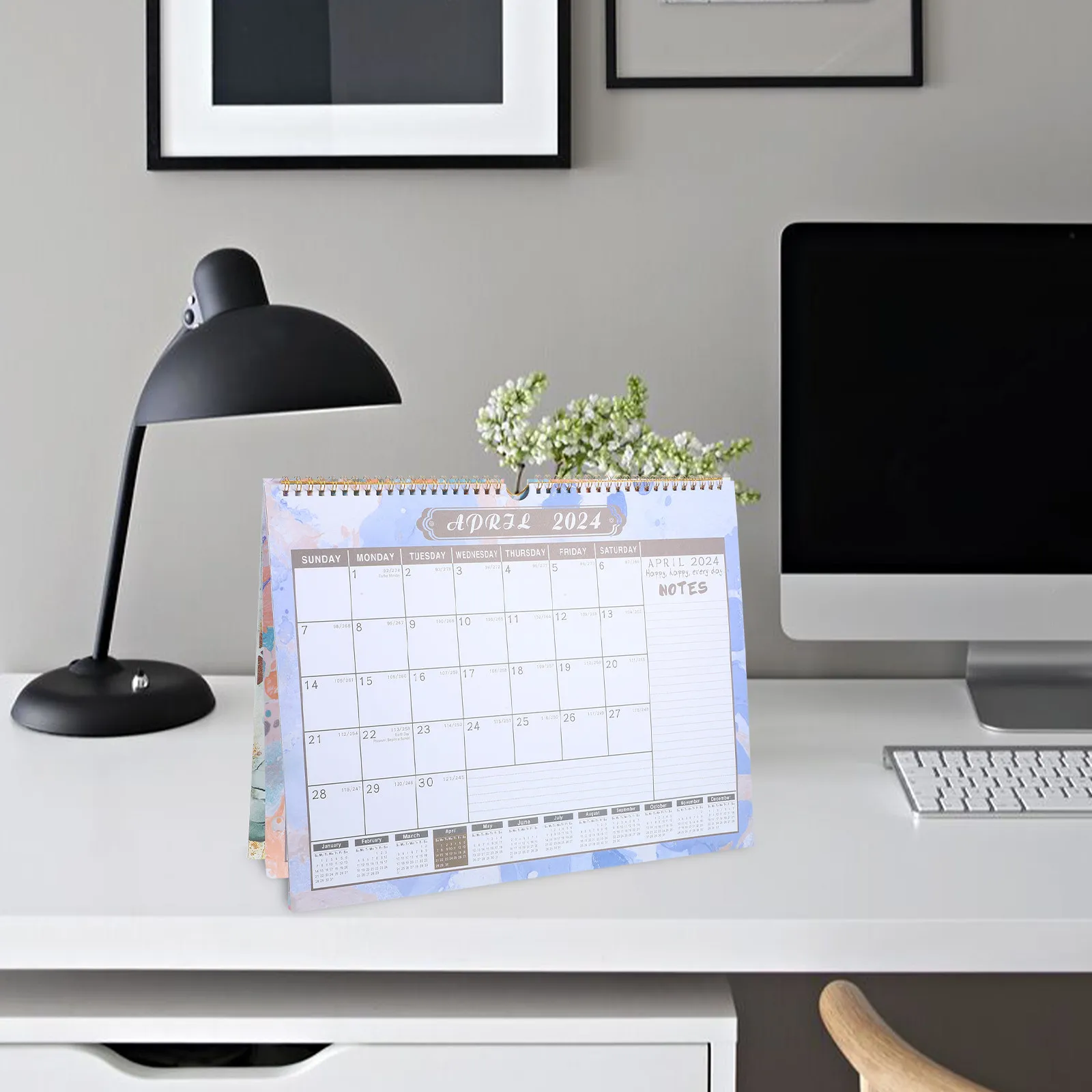 

Настенный календарь на 2024 год, большой ежемесячный календарь для дома и офиса, прочная конструкция, четкая разметка, устраняет путаницу в определении времени