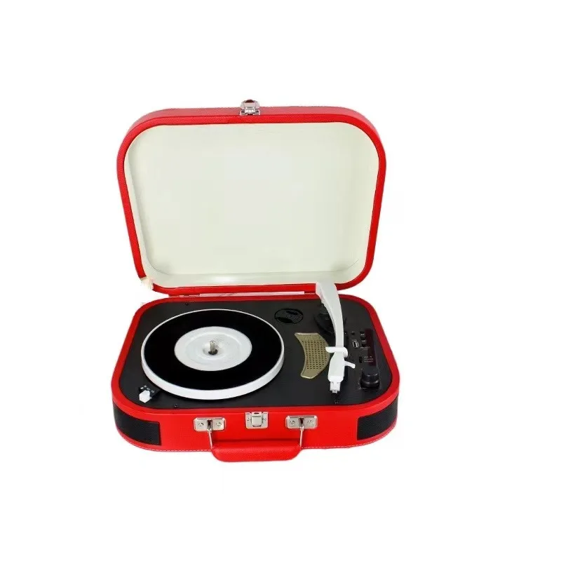 

Retro vinyl player, portable bluetooth speaker