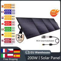 SOLARPLAY 200W 18V Solar Panel Kit Foldable Solar Panel Outdoor Rechargeable Solar Charger For Portable Camping Power Station