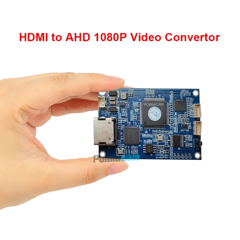 เครื่องแปลงสัญญาณ AV HDMI เสียง/วิดีโอเป็น HD AHD 1080P เอาต์พุต AHD เป็น AHD 1080P ตัวแปลงวิดีโอ CVBS โมดูลกล่องสัญญาณอะนาล็อก