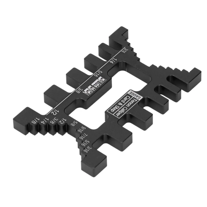 Dovetail Jig For Woodworking Aluminum Alloy Metric Imperial Tenon Caliper Height Gauge Saw Table Machine Measuring Tool Black