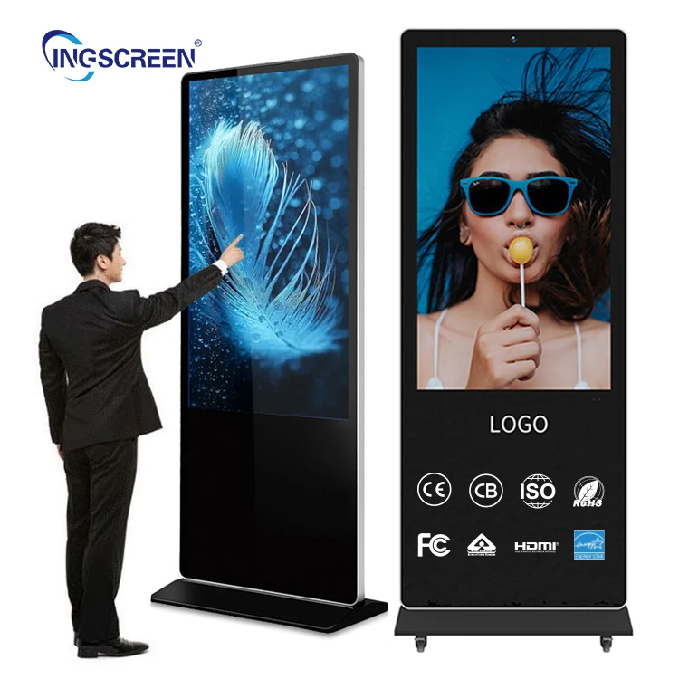 

Рекламный ЖК-дисплей INGSCREEN: Тотемный ЖК-постер, Цифровая вывеска для лифтов, Сенсорный киоск с камерой