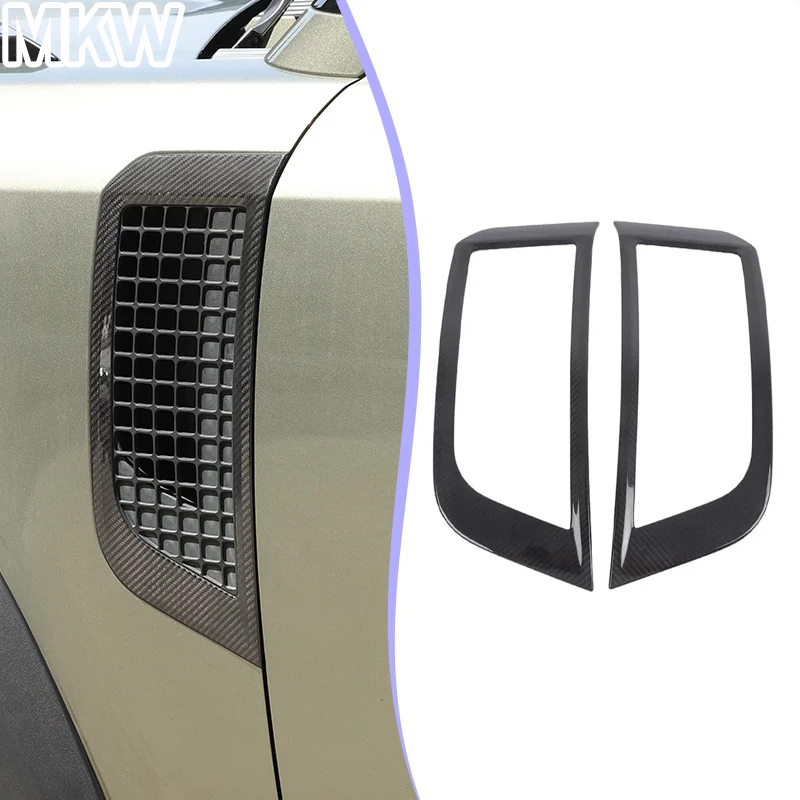 

Для Land Rover Defender 90 110 2020-2025 настоящее углеродное волокно, боковое вентиляционное отверстие автомобиля, решетка крыла, накладка, внешние аксессуары автомобиля