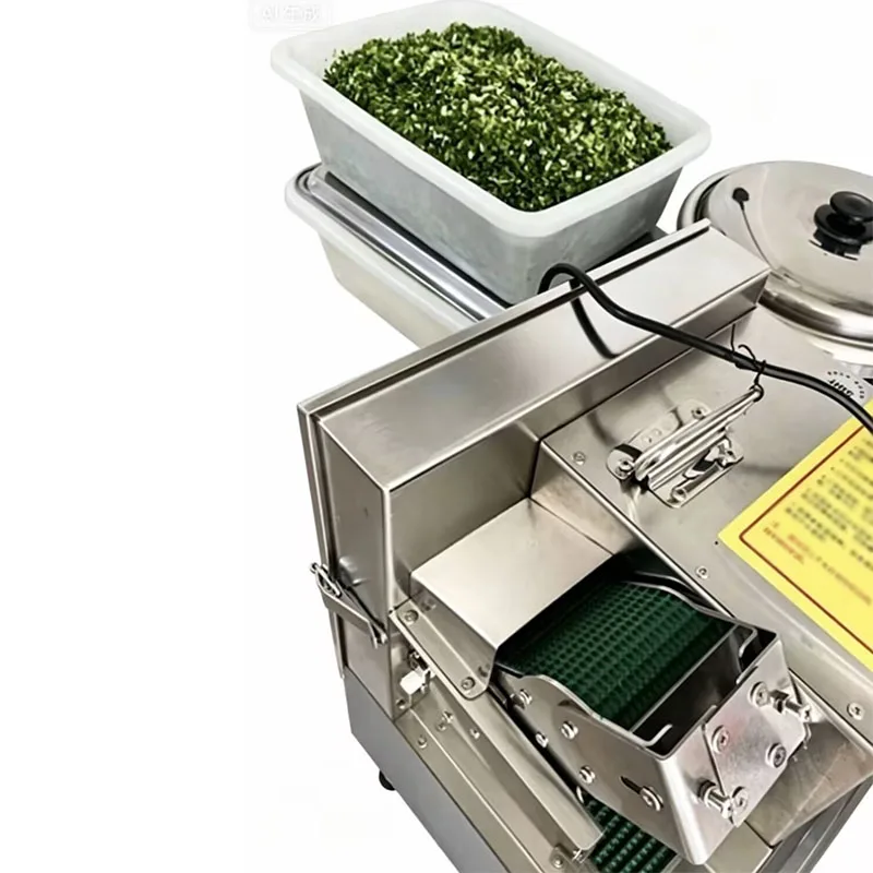 

Scallion Chopping Machine Commercial Vegetable Shredder Multi-Functional Vegetable Slicer-Electric Slicer Adjustable Thickness
