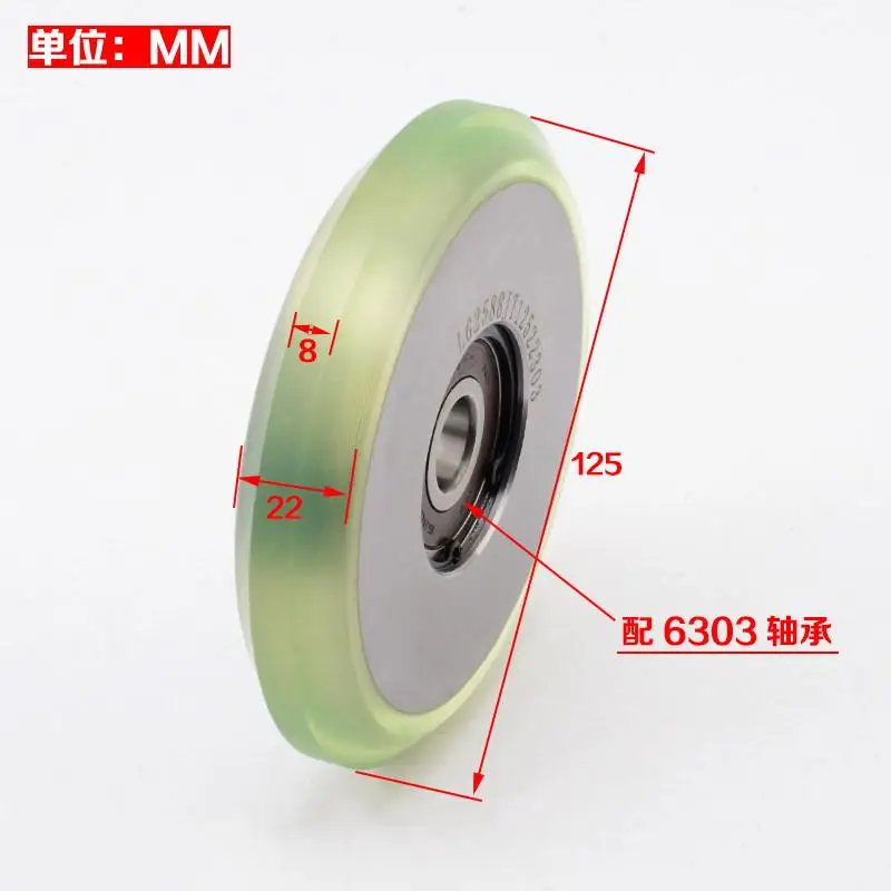 125x22x6303 elevator roller guide shoe wheel high-speed elevator car counterweight wheel suitable for Hitachi permanent