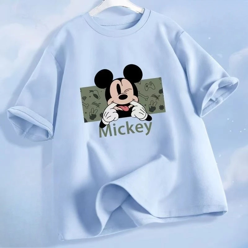 

jorts short mujer de mezclilla Women's Disney Summer New Cotton Short Sleeve T-Shirts, Casual Loose Tops Family Matching Outfits