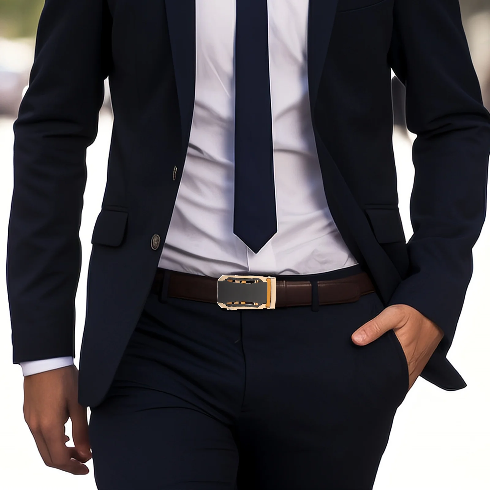 

35mm Men's Belt Buckle Zinc Alloy Scratch-Resistant and Durable Easy to Assemble for Businessman Wear Belt Buckle