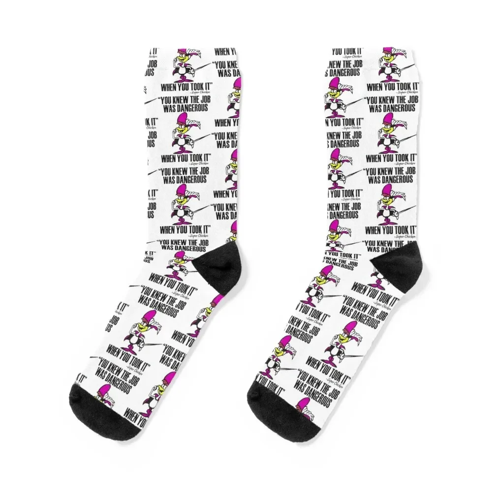 Super Chicken solo Jay Ward Watch Art 60 Chicken Socks aesthetic football Socks Female Men's