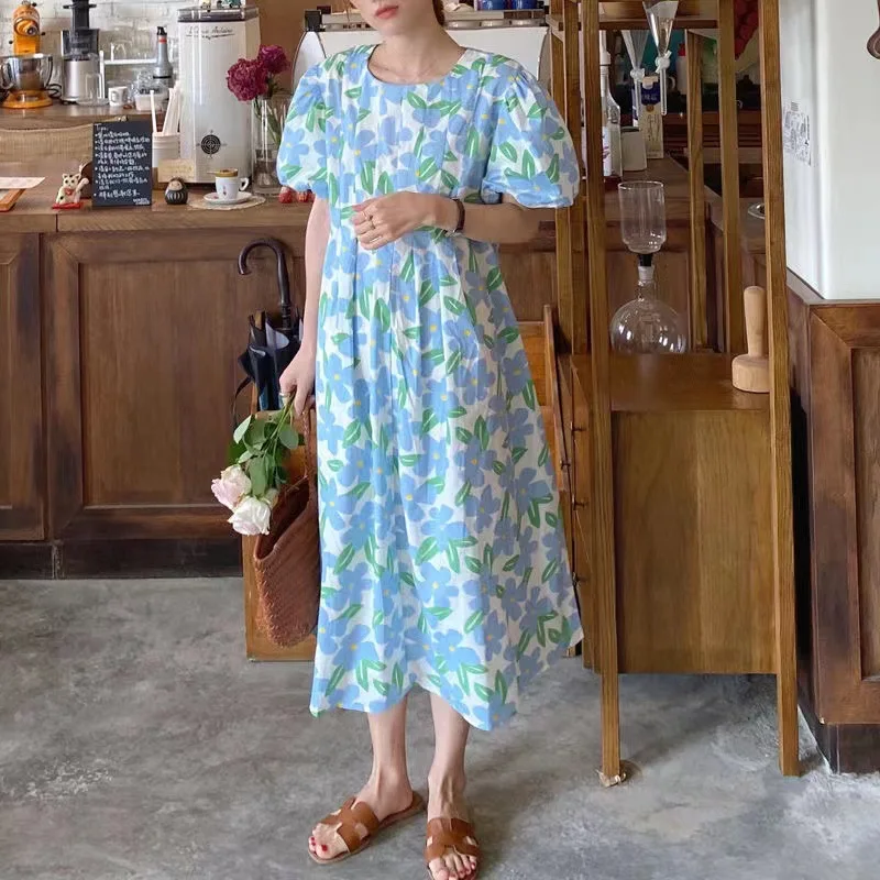 vestido-de-maternidade-de-verao-com-estampa-floral-em-chiffon-decote-redondo-solto-e-casual-para-gravidez
