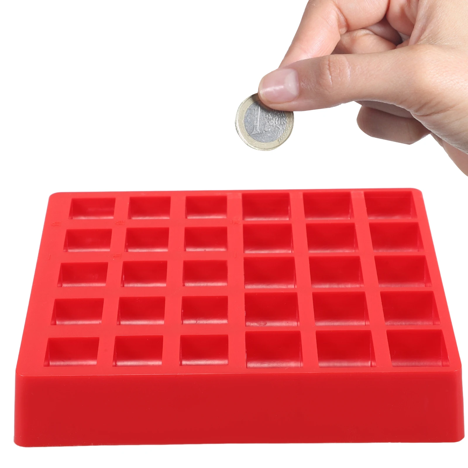 2pcs Coin Classification Box Plastic Change Holder for Collecting Bills Multi-Grid Storage Supermarket Cashier