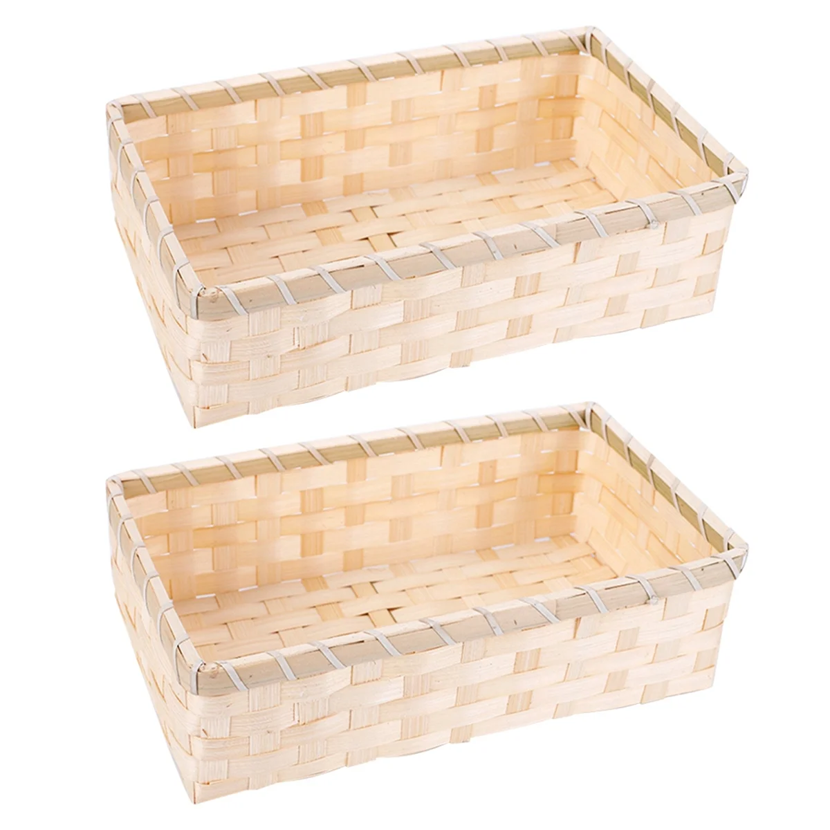 Natural Bamboo Basket Gift Hampers Retail Display Home Organizer