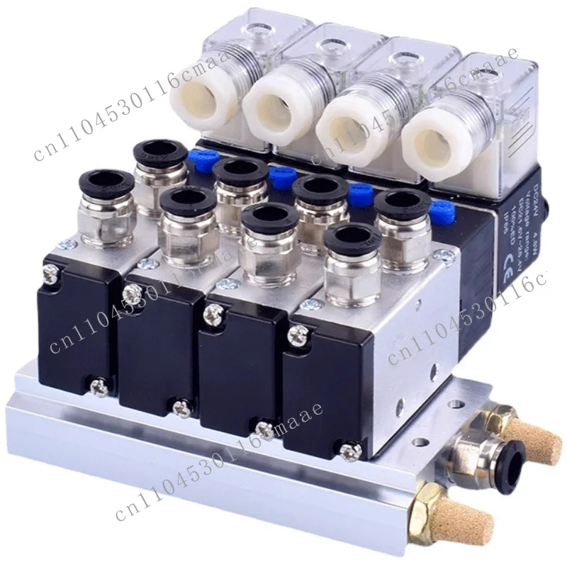 Solenoid valve group 4V210 island 4V1104V310 bus plate seat 4V410 control combination pneumatic