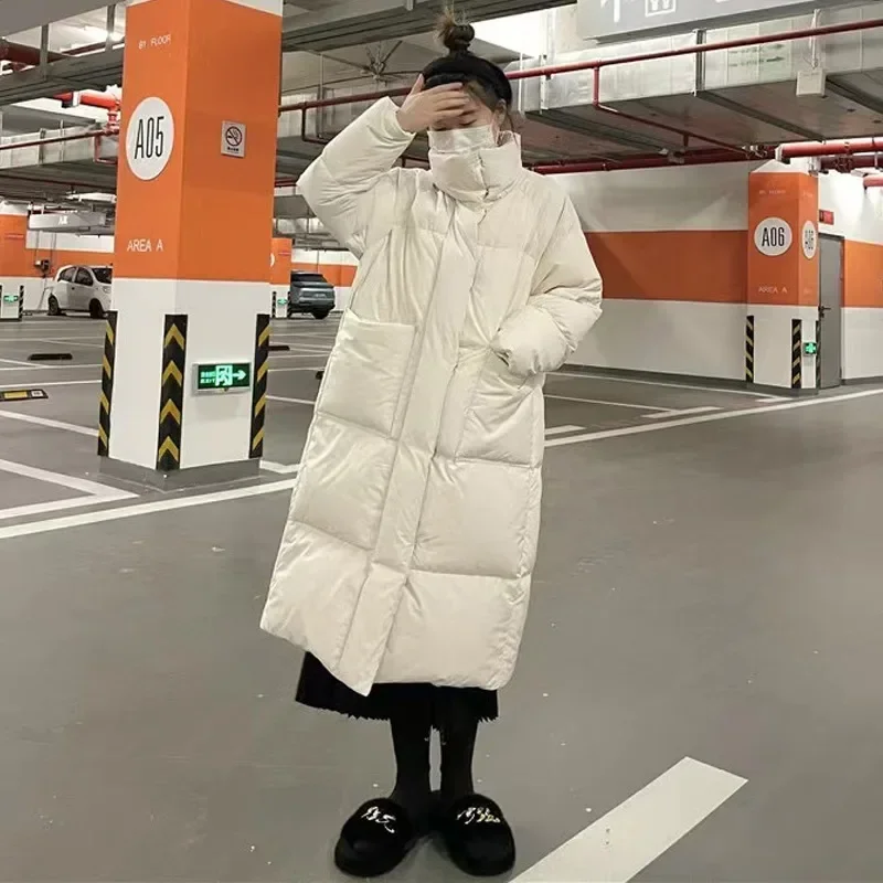 ฤดูหนาว Parkas ผู้หญิงความยาวกลางขนาดใหญ่แฟชั่นเกาหลีหลวมและหนา CasualParkas แจ็คเก็ต Design Sense Jacket Trend