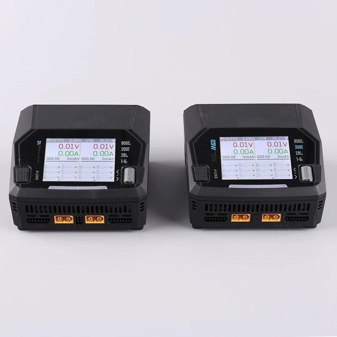 M6DAC PRO V2 Dual Channel LiPo Battery Charger, 1-6S DC 800W Balance Charger for RC Airplane, RC Car and RC Boat