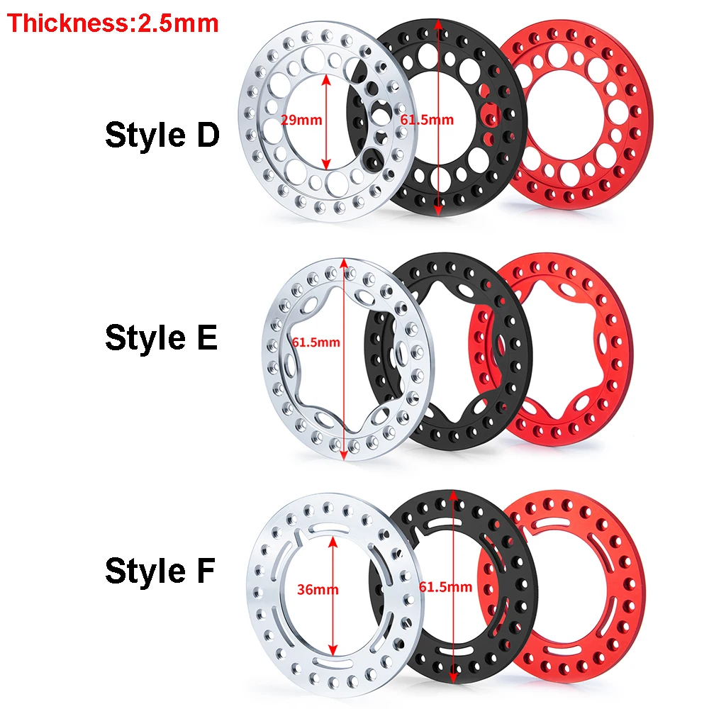 عجلة خارجية من سبائك الألومنيوم YEAHRUN حلقة Beadlock ، جنوط لزاحف RC ، محور SCX10 ، TRX4 ، TRX6 ، D90 ، 4 #5