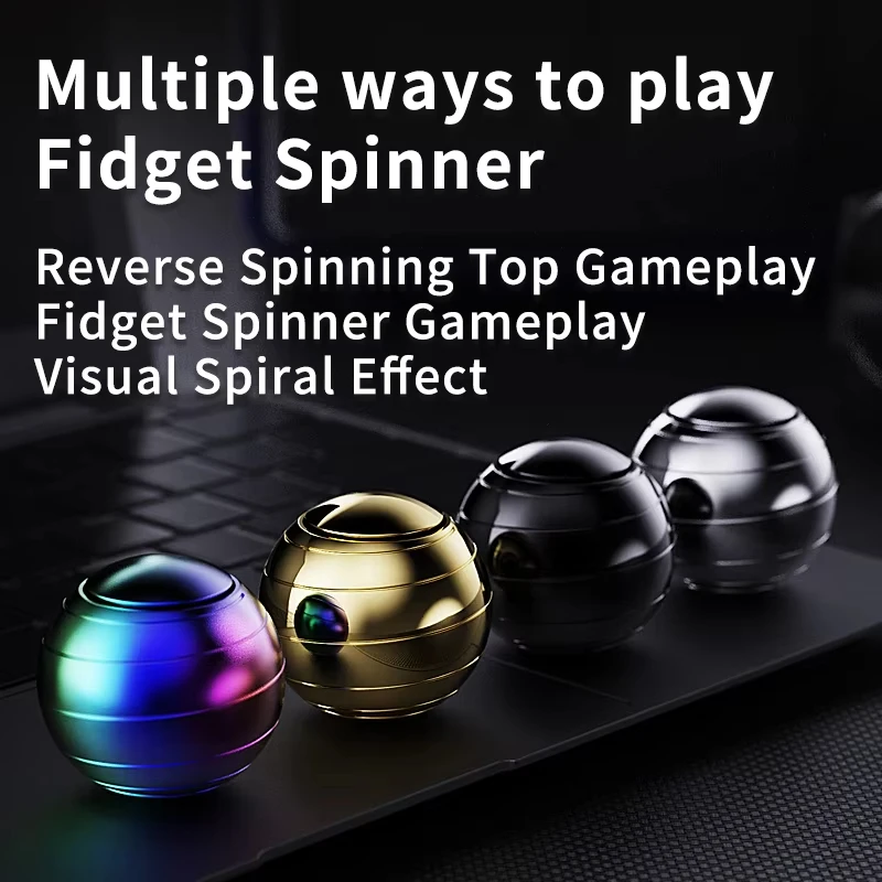 Metal Ball Desktop Gyroscope Fidgets Toys Stress Relief Visual Fidget Spinner Antistress Toys For Adults Sensory Toy Cool Things